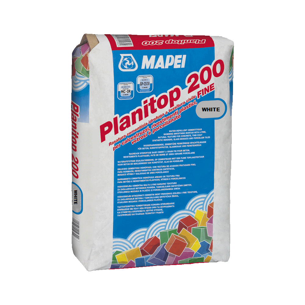Mapei Planitop 200 White 25kg cementni reparaturni malter vodoodbojni za debljine 1 - 3mm po sloju beli (1,3kg/m<sup>2</sup>/mm)
