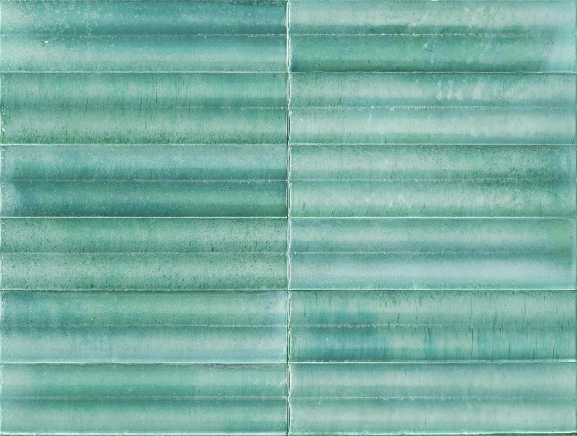 Marazzi Lume Turquoise Struttura 3D Swing MP98 6x24 14mm Lux pločica zidna sjajna talasasta 0.720 43.200