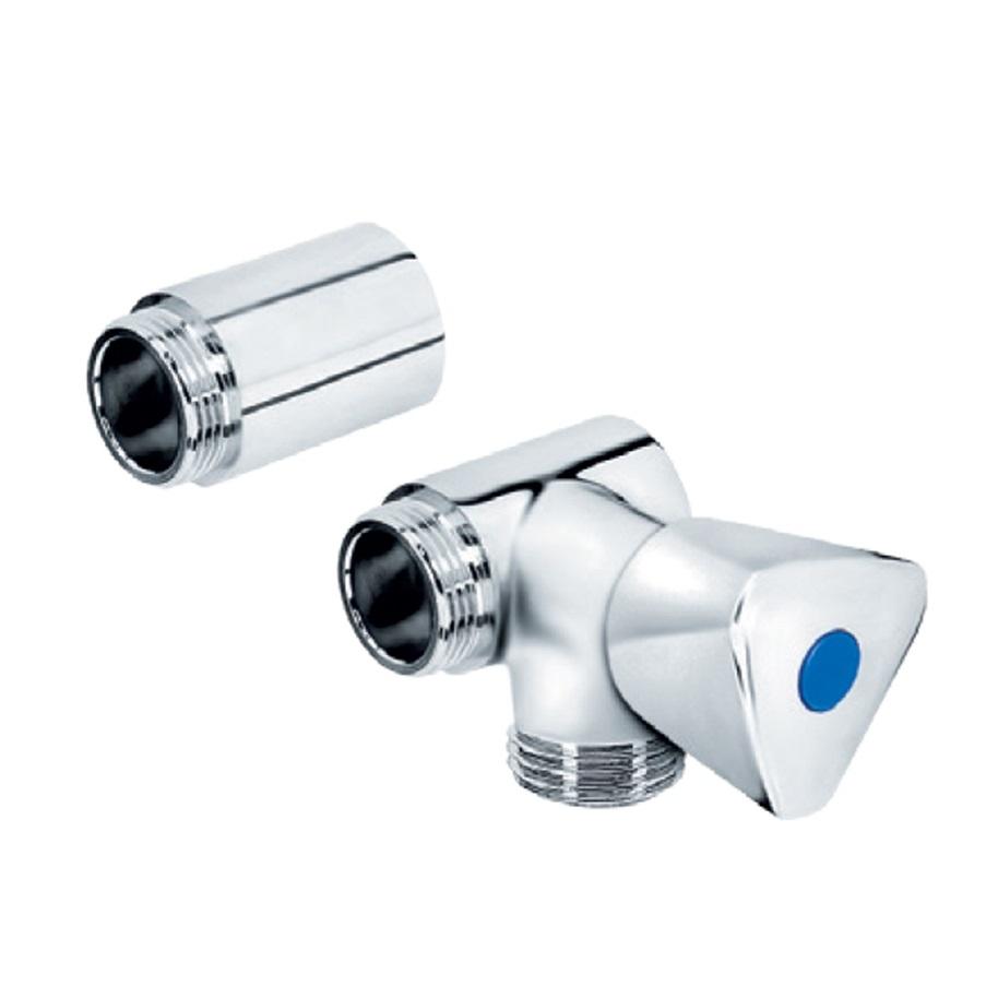 Rosan Sanitary Klasik Chrome priključno-prolazni ventil 3/4" za veš mašinu za montažu ispred baterije/ventila A56134