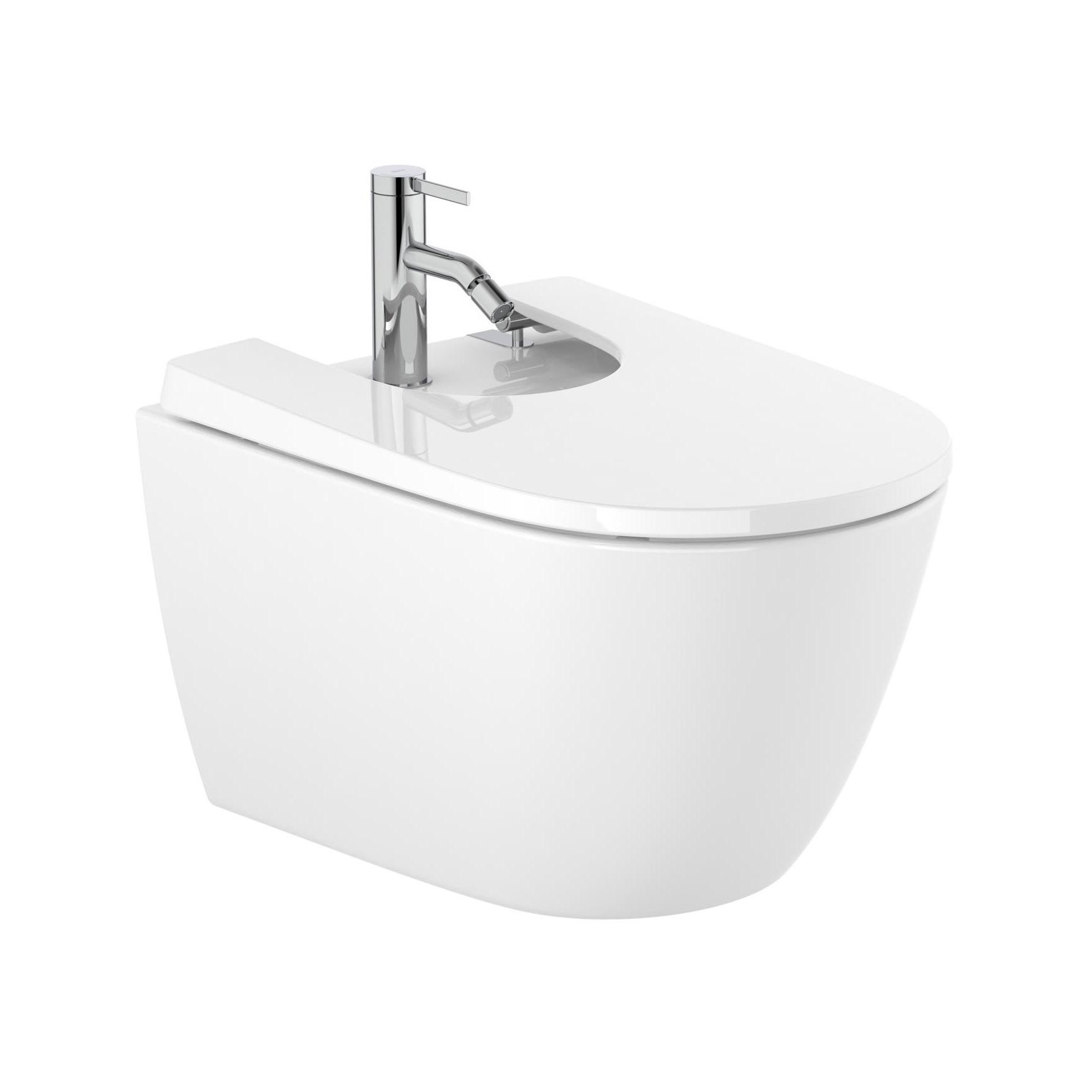 Roca Ona White bide konzolni sa rupom za bateriju 36x53x29 ovalni A357685000