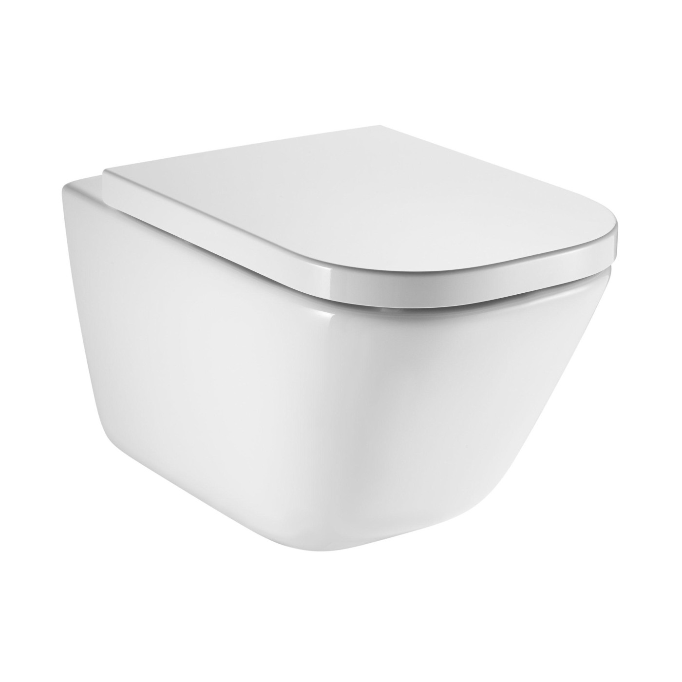 Roca The Gap Square Rimless White WC šolja 35x54x40 konzolna kvadratna A34647L000