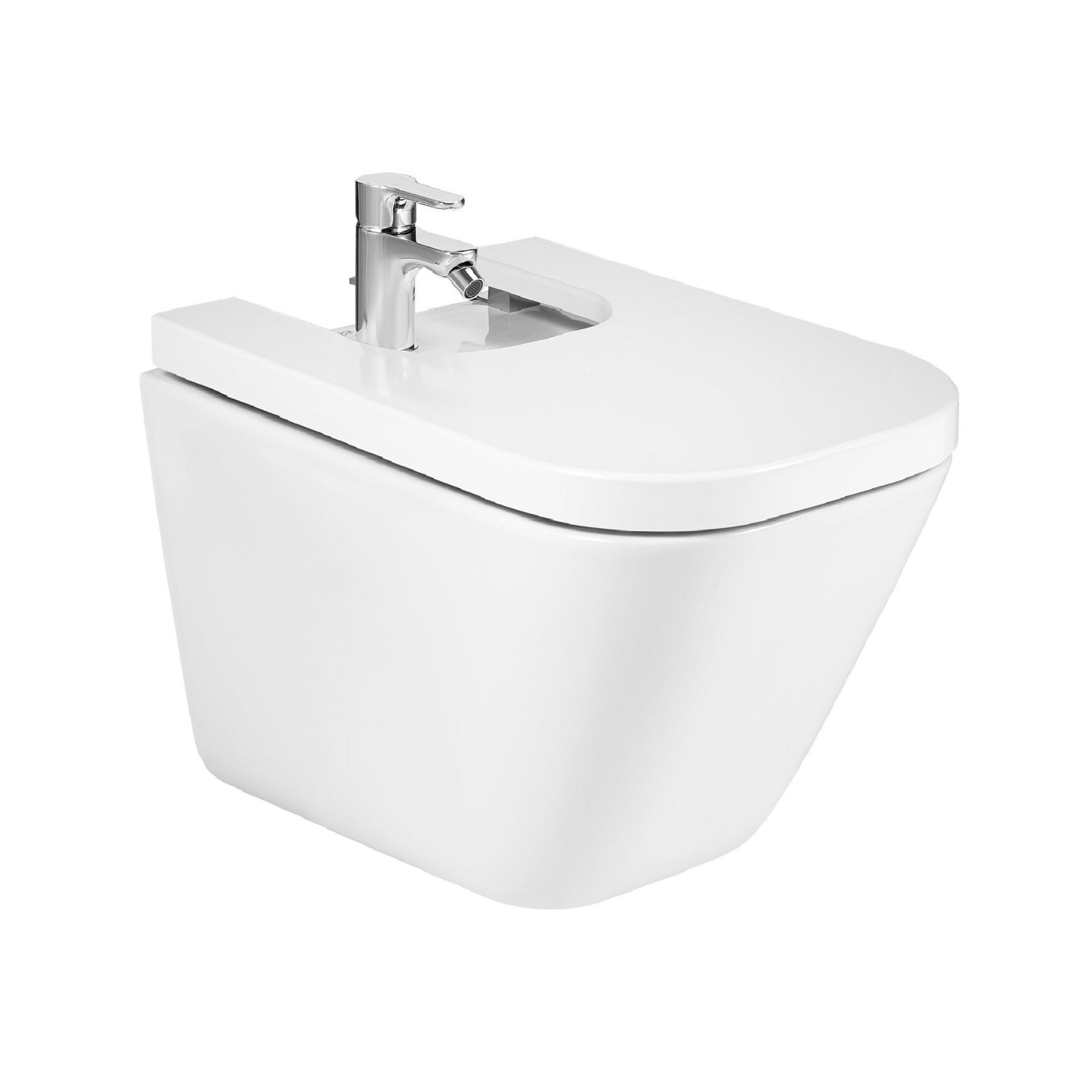 Roca The Gap White bide konzolni 35x54x40 sa rupom za bateriju i sa prelivom A357476000