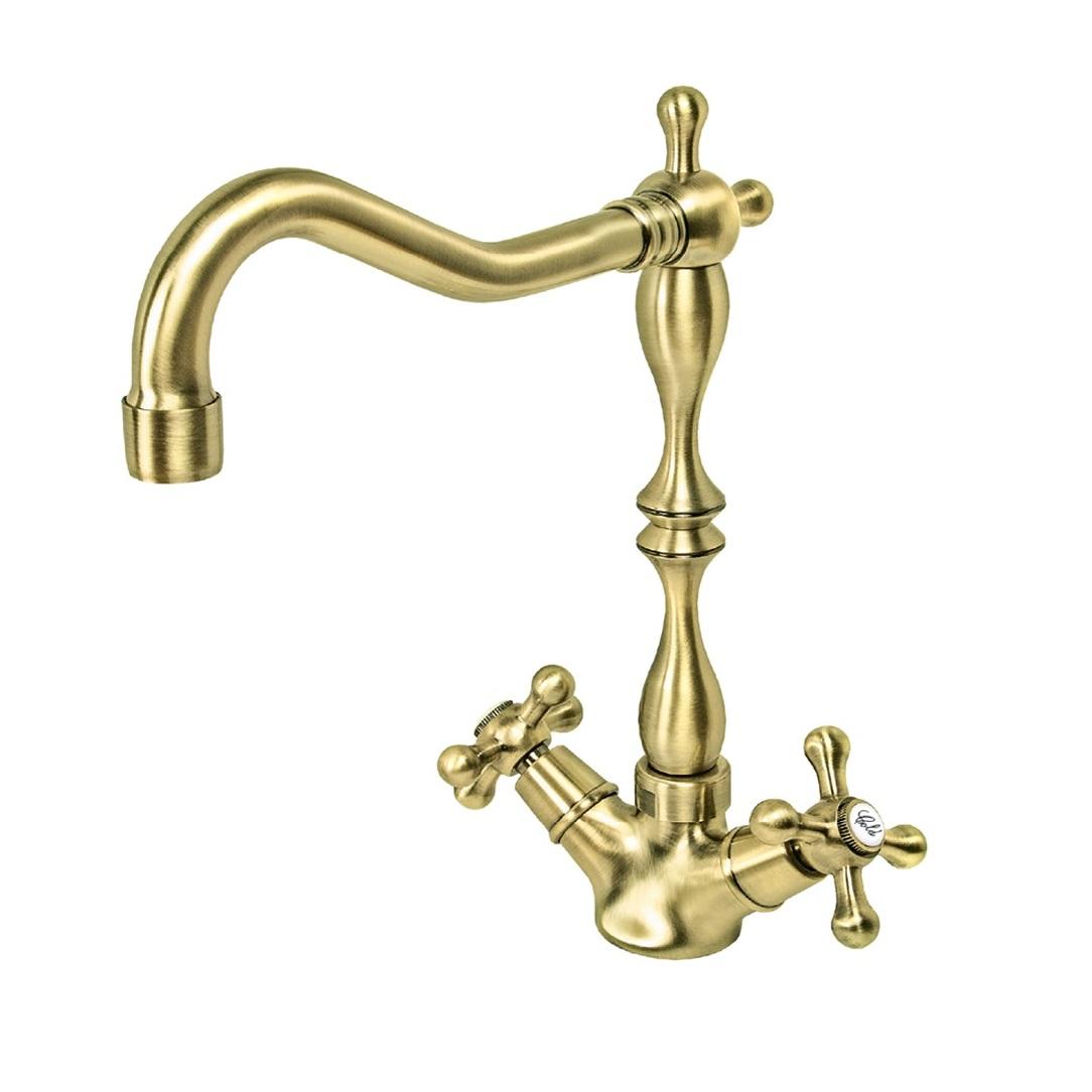 Rosan Brontee 220 Special Brontee baterija (slavina) za sudoperu dvoručna sa Roma izlivom od 200 mm NB22102