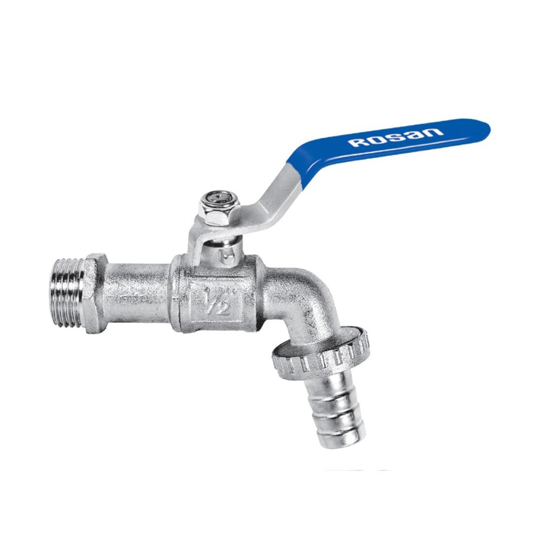 Rosan Chrome baštenska slavina 1/2" ispustna kuglasta sa holenderom 3/4" A560012