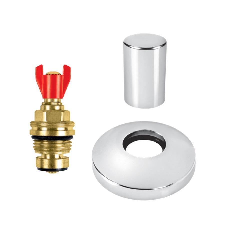 Rosan Chrome gornji deo uzidnog ventila 1/2" sa kapom i rozetom kliznom od ABS-a PGD1612