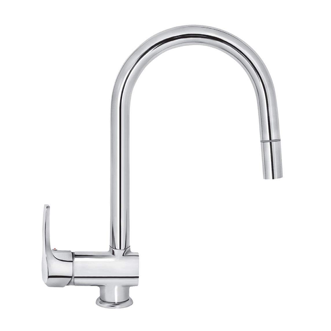 Rosan Cubo 210 Chrome baterija (slavina) za sudoperu sa izvlačnim tušem JC38601