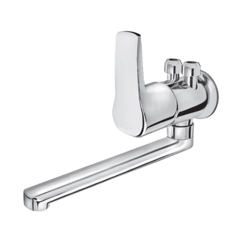 Rosan Cubo3 200 Chrome baterija (slavina) za umivaonik/suboperu zidna sa priključkom za visokomontažni bojler JC36101