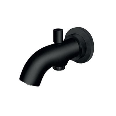 Rosan Dark 125 Matt Black izliv za kadu sa prebacivačem i priključkom za crevo ručnog tuša PIZL312D