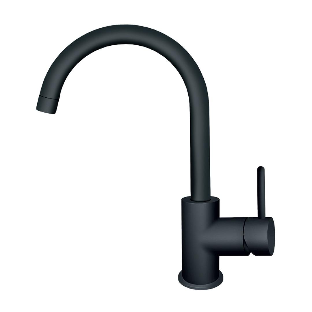 Rosan Dark 205 Matt Black baterija (slavina) za sudoperu sa 3 cevi JD38103