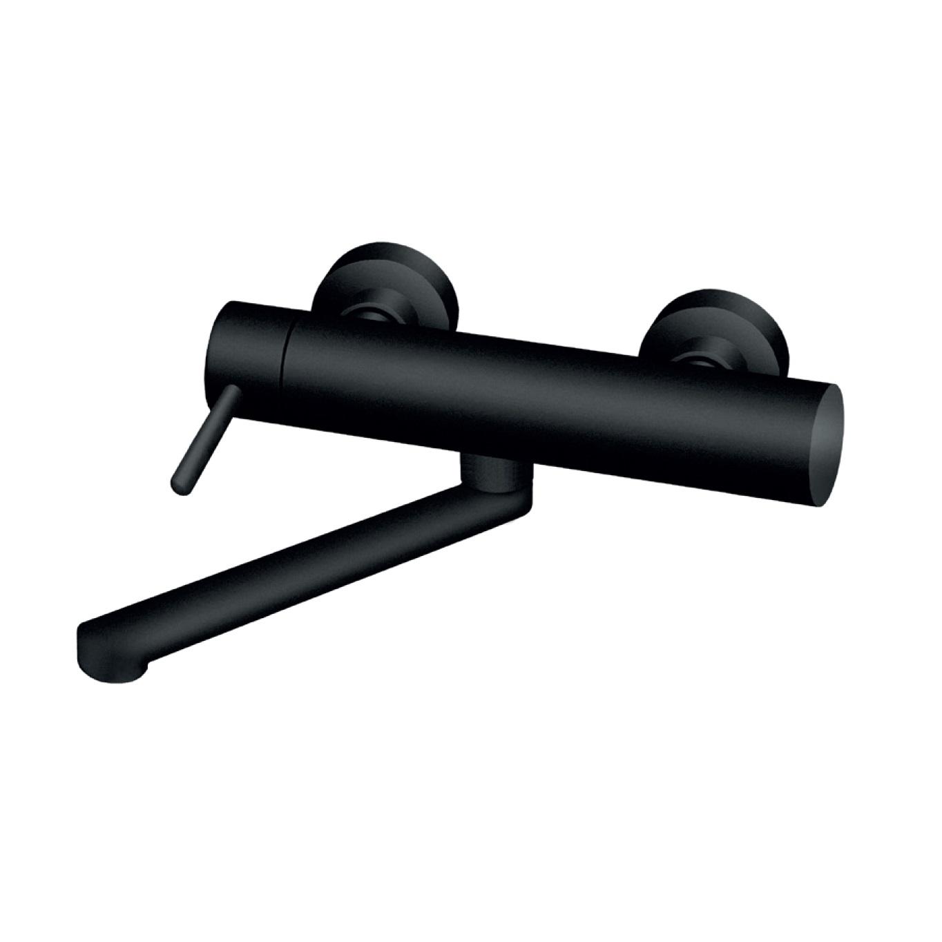 Rosan Dark 266 Matt Black baterija (slavina) za umivaonik/sudoperu zidna JD32120