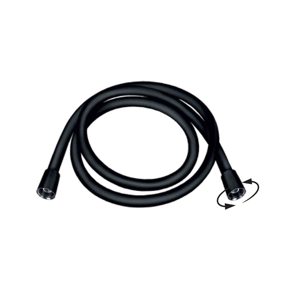 Rosan DarkFlex 600 Matt Black crevo za ručni tuš sa rotacijskom kupom PGC60DF