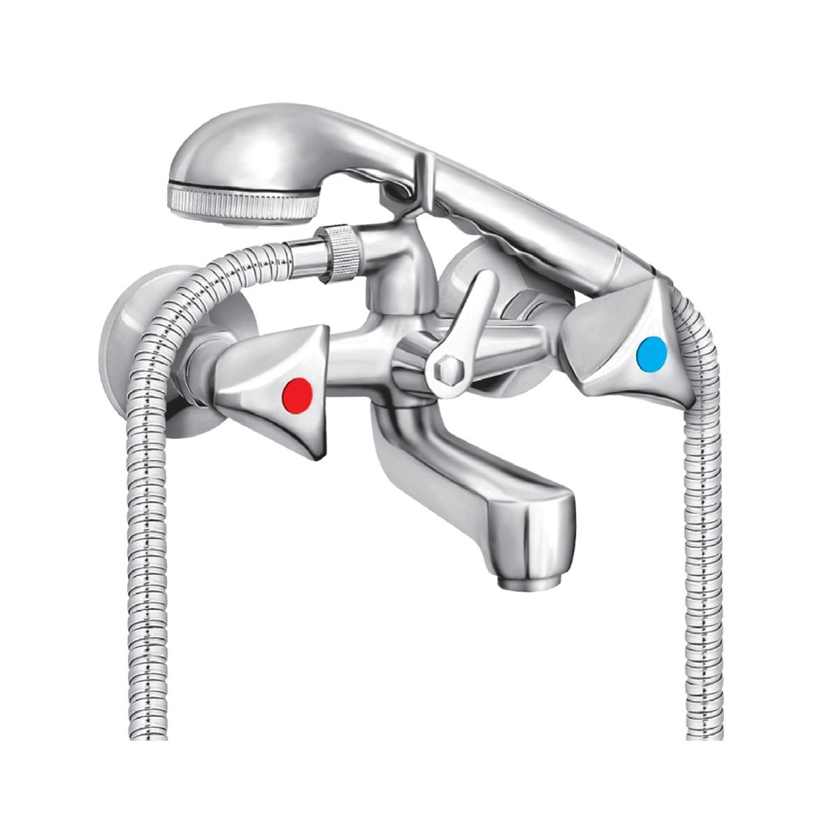 Rosan Klasik Chrome baterija (slavina) za tuš sa izlivom i ručnim tuš setom K12101