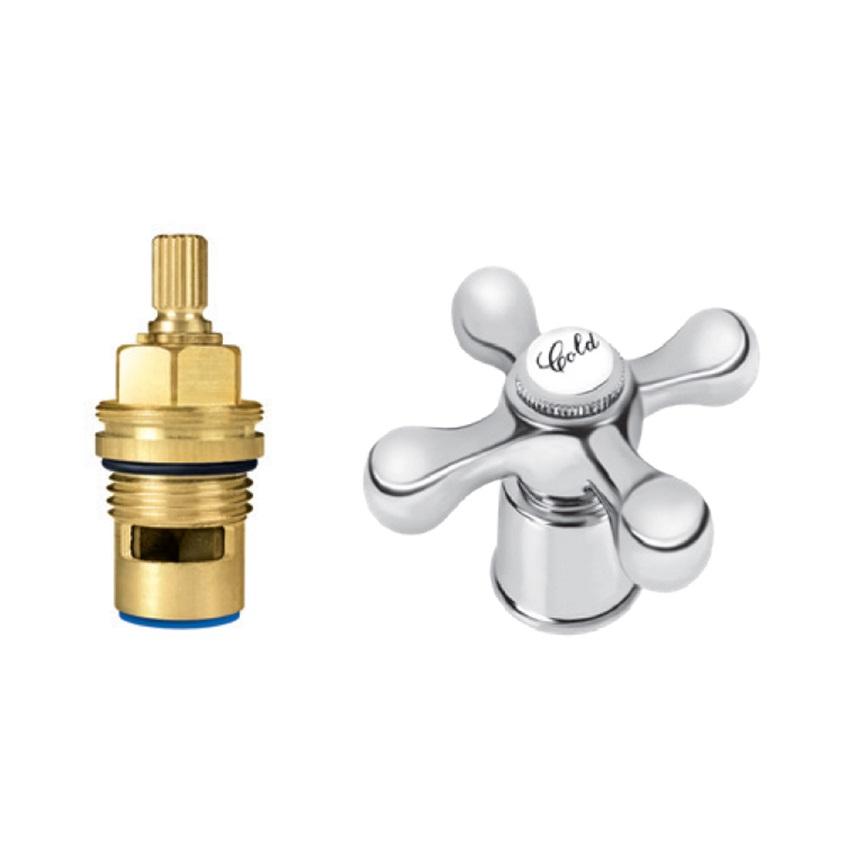 Rosan Nostalgija Chrome gornji deo baterije 1/2" sa ručicom PGDN12H