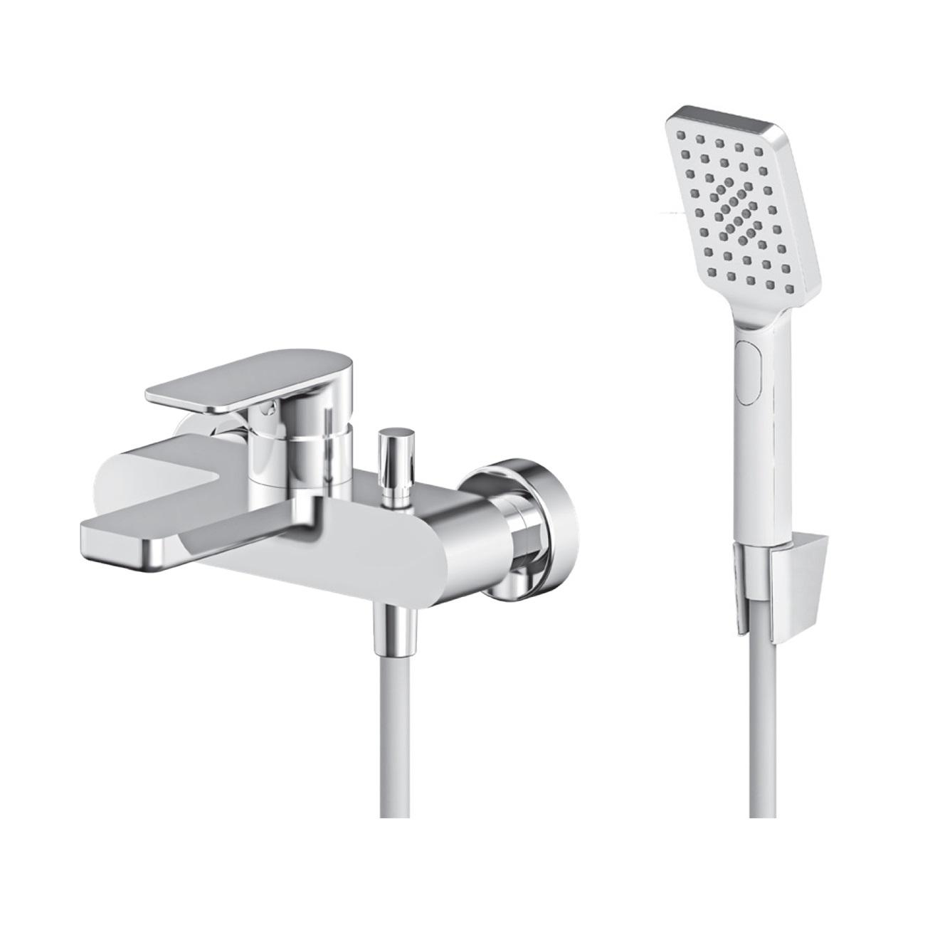 Rosan S2 Chrome baterija (slavina) za tuš sa izlivom i ručnim tuš setom 233101