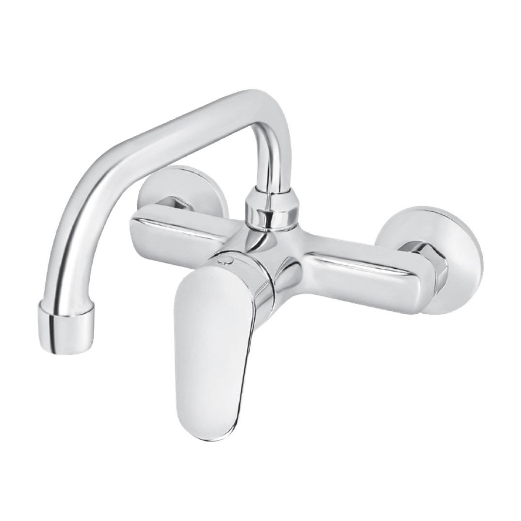 Rosan Smart 245 Chrome baterija (slavina) za umivaonik/sudoperu zidna sa pokretnim gornjim izlivom JA321003