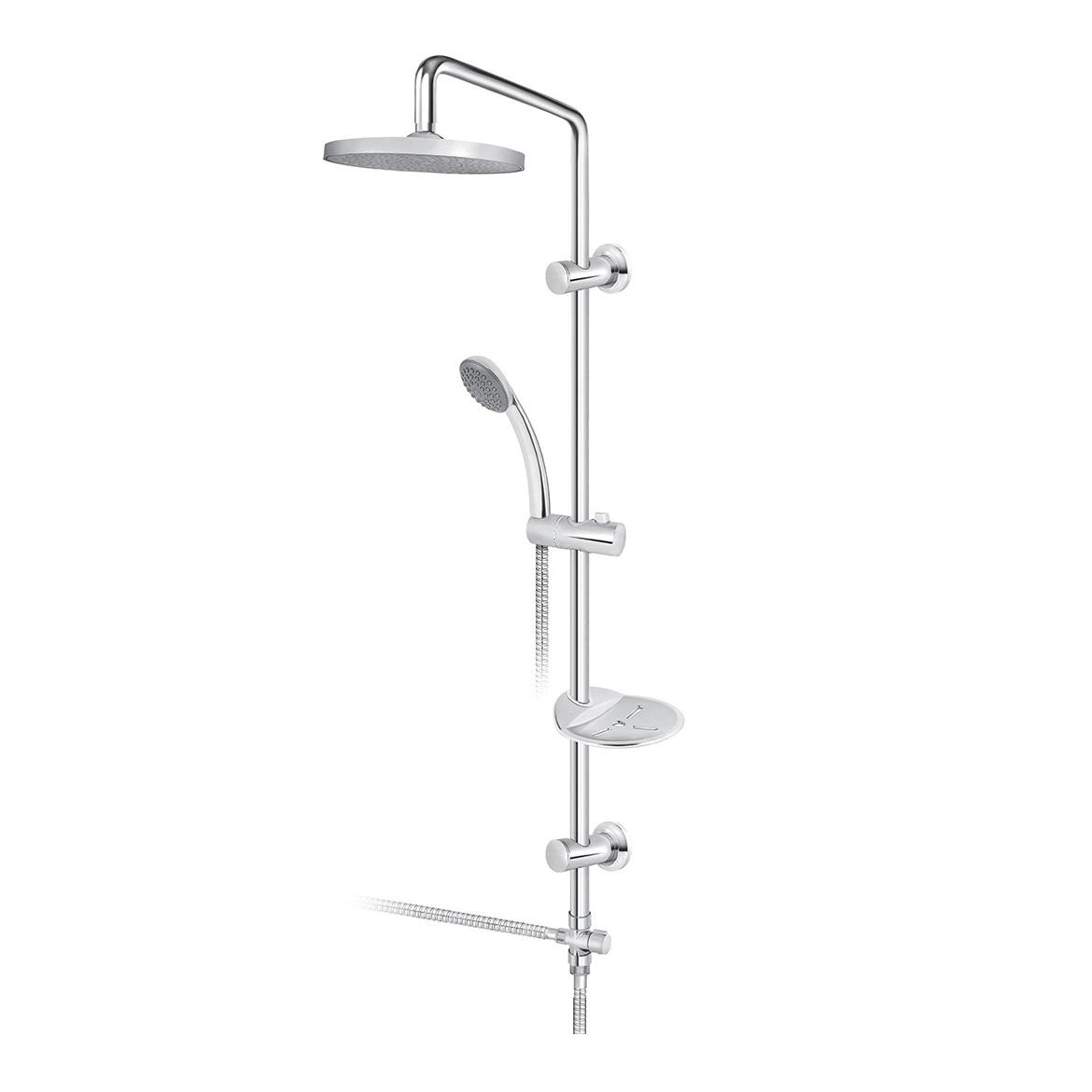 Rosan Smart 200 Chrome nadglavni i ručni usponski tuš set sa prebacivačem i držačem za sapun PUTKSMART