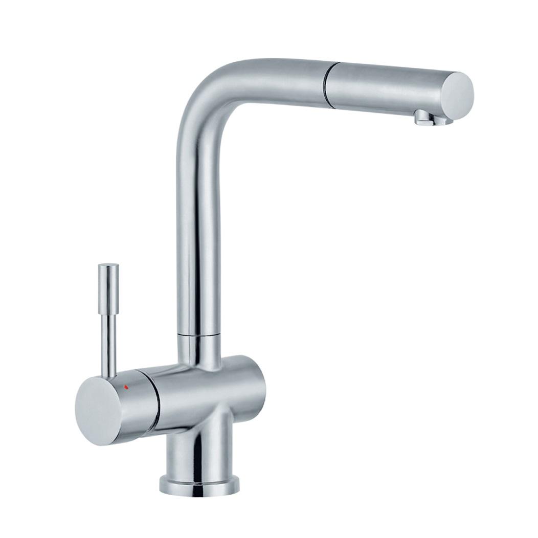 Rosan Steel 250 Stainless Steel baterija (slavina) za sudoperu sa izvlačećim tušem JS38601