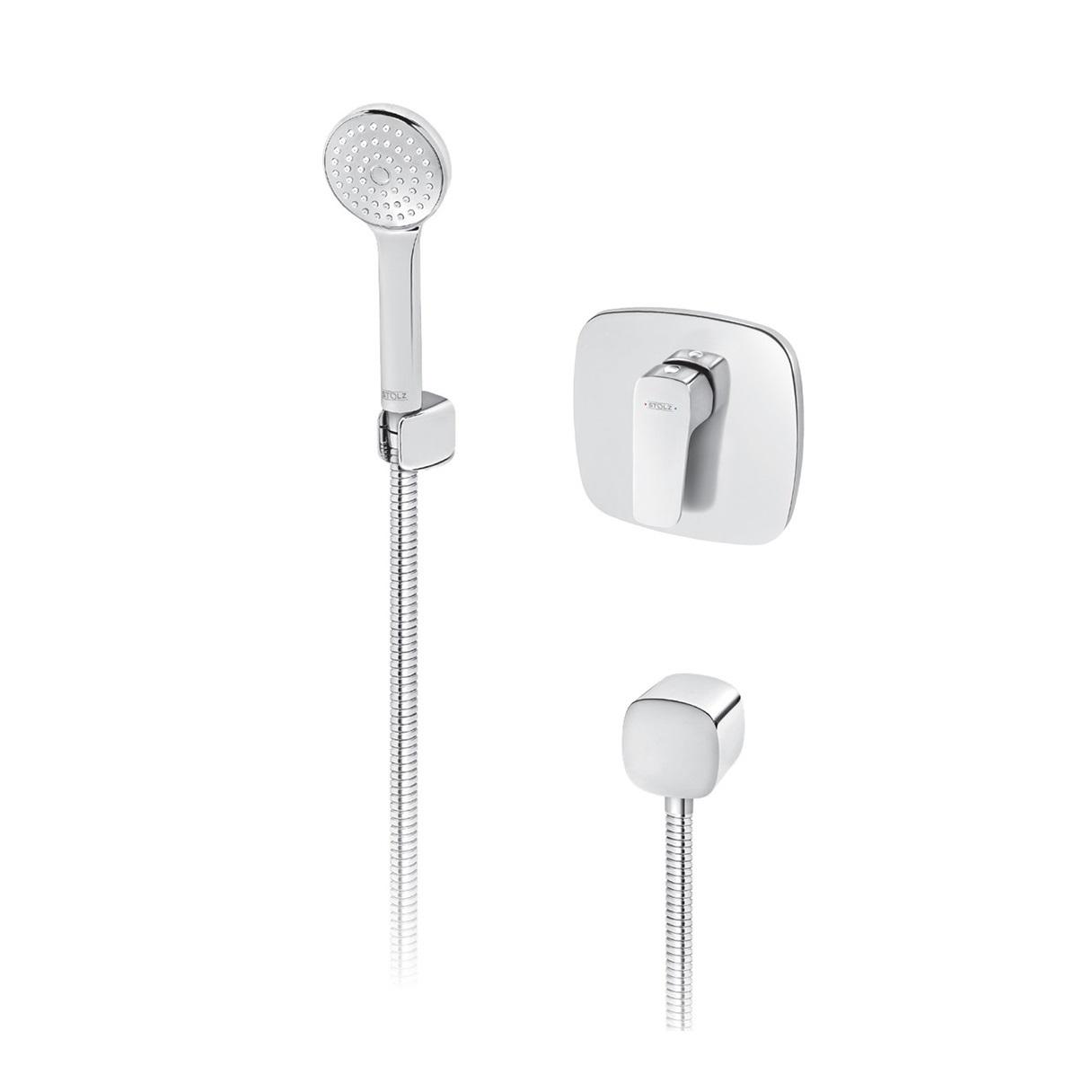 Rosan Stolz Chrome mešač, priključak za crevo ručnog tuša i ručni tuš set 131105