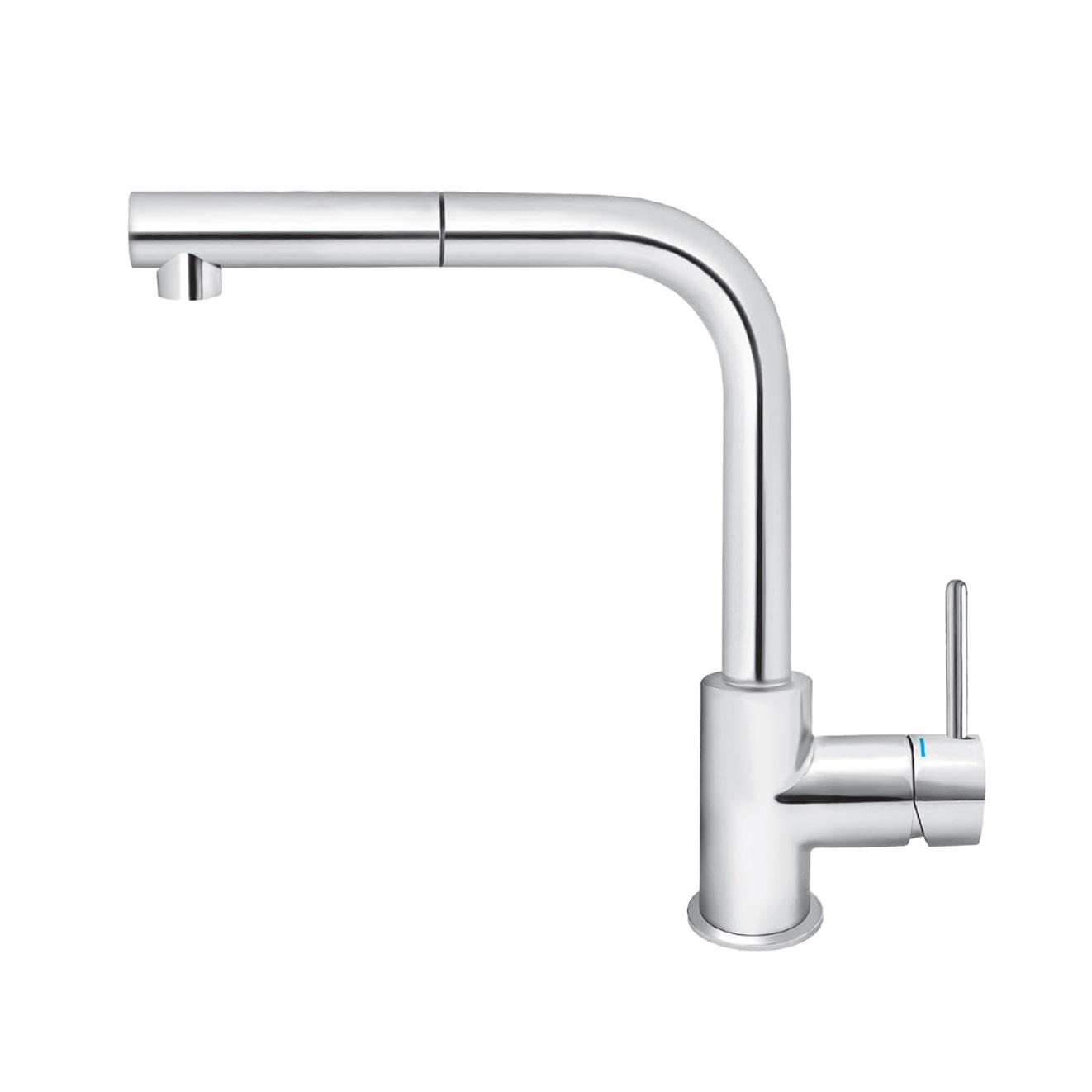 Rosan Zerro 265 Chrome baterija (slavina) za sudoperu sa izvlačnim tušem sa 3 cevi JZ38603