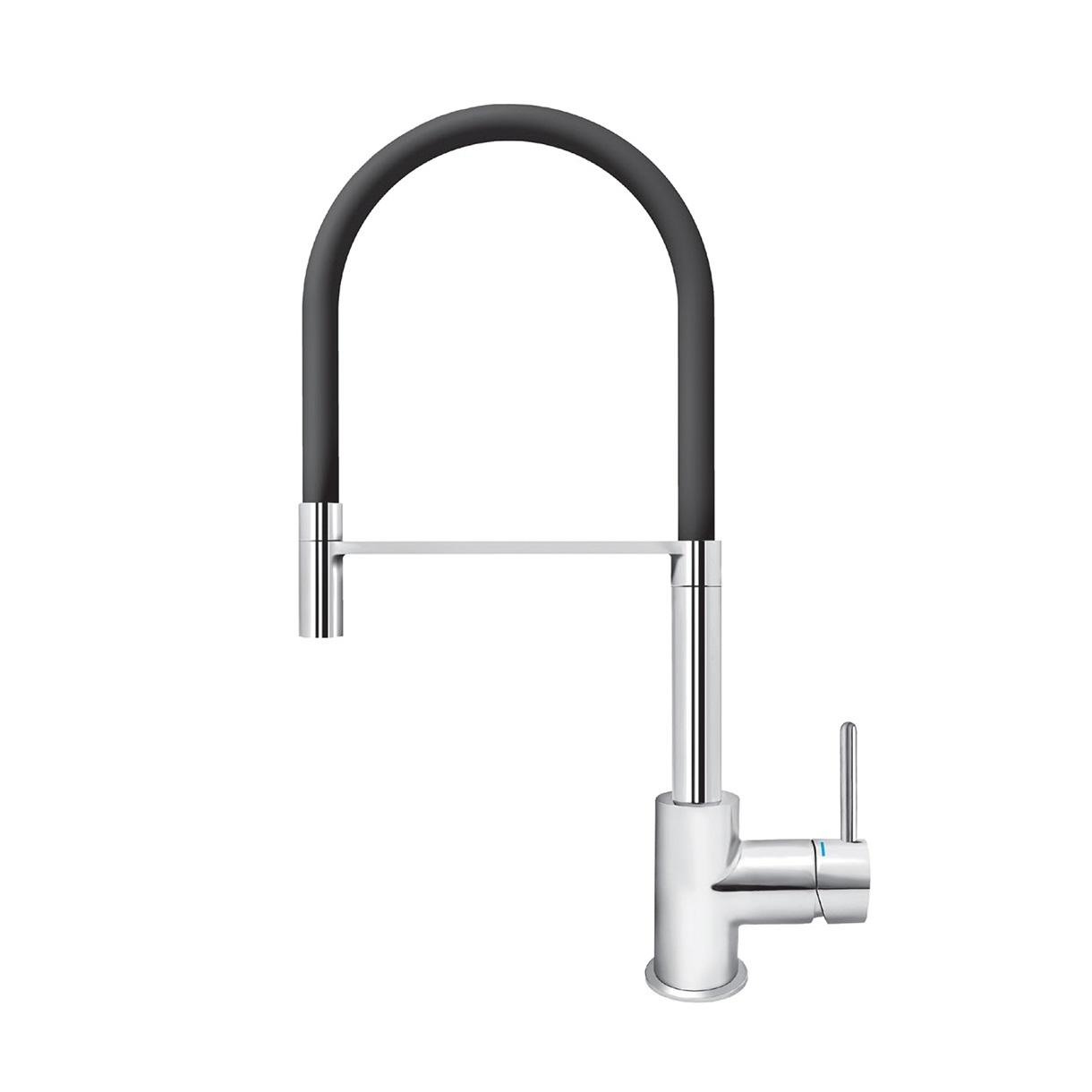 Rosan Zerro Chrome/Black baterija (slavina) za sudoperu sa 3 cevi poluprofesionalna JZ38703