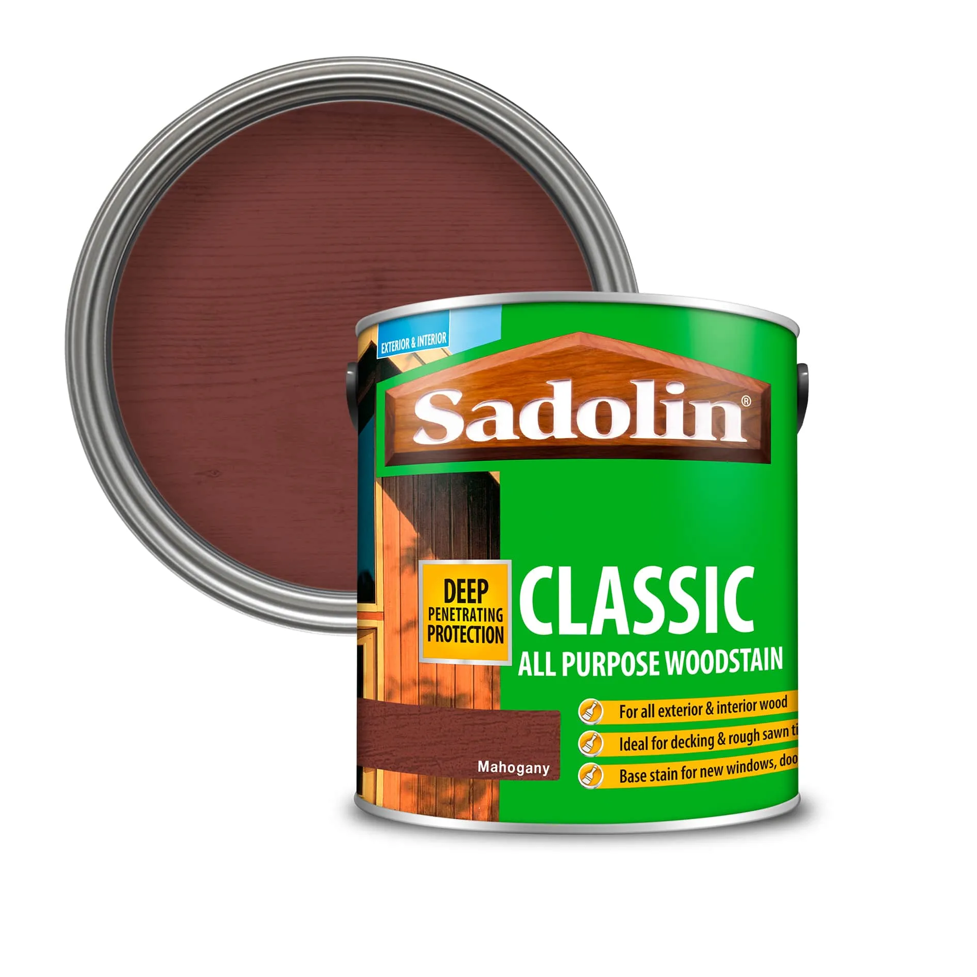 Sadolin Classic Mahogany 2,5L osnovni lazurni premaz za drvo za spolja i unutra tankoslojni (0,06-0,13L/m<sup>2</sup>)