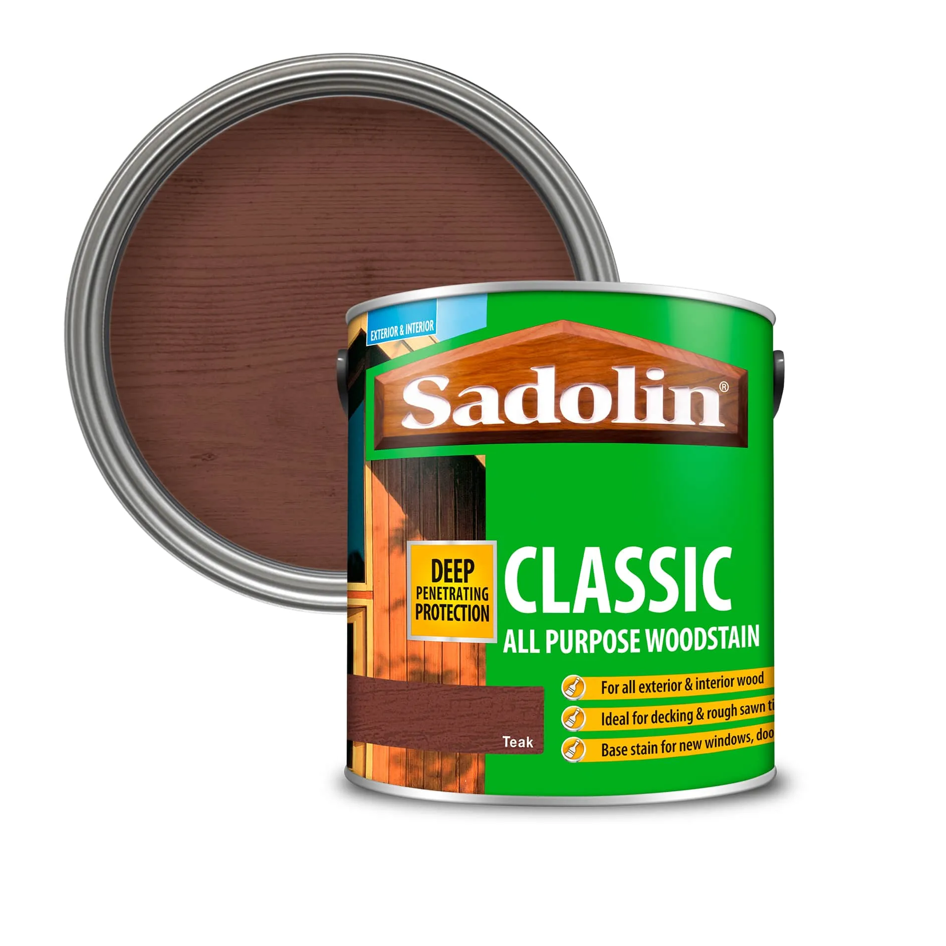 Sadolin Classic Teak 2,5L osnovni lazurni premaz za drvo za spolja i unutra tankoslojni (0,06-0,13L/m<sup>2</sup>)