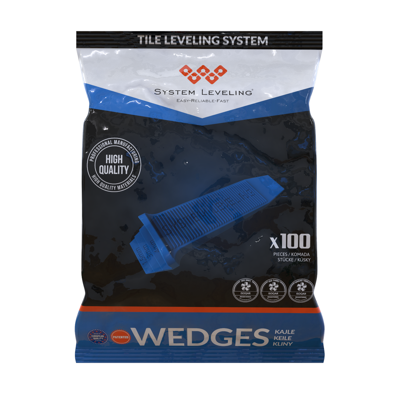 System Leveling plave kajle za nivelatore univerzalne 100kom/pak.