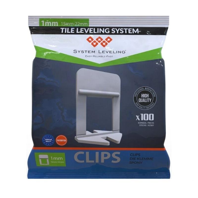 System Leveling spone (nivelatori) 1,0mm za postavljanje pločica standardne debljine 100kom/pak.