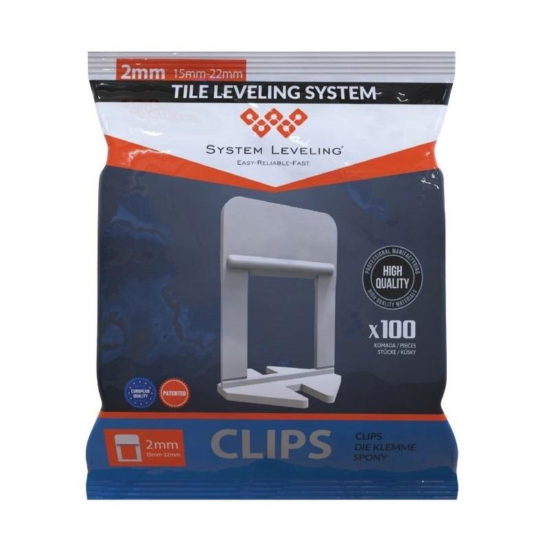 System Leveling spone (nivelatori) 2,0mm za postavljanje pločica standardne debljine 100kom/pak.