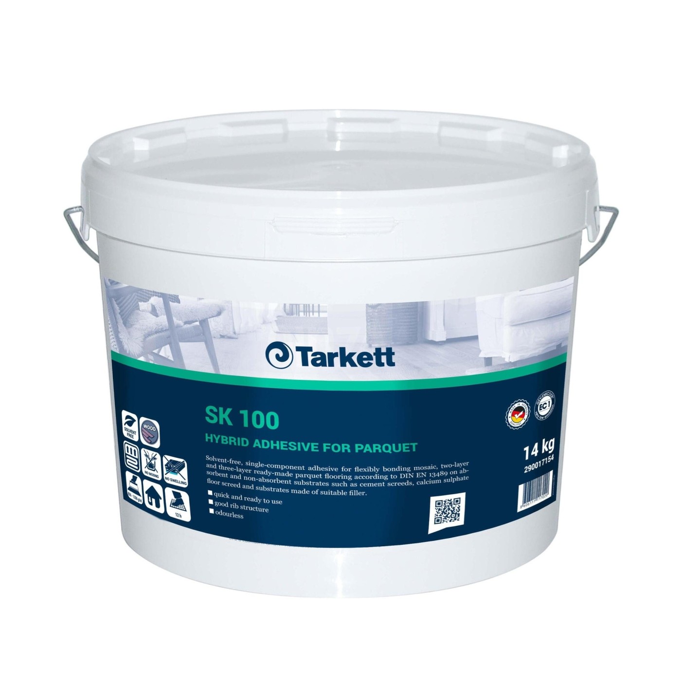 Tarkett SK 100 14kg jednokomponentni hibridni lepak za elastično lepljenje mozaičnog i višeslojnog parketa (850-1350g/m<sup>2</sup>) 290017154
