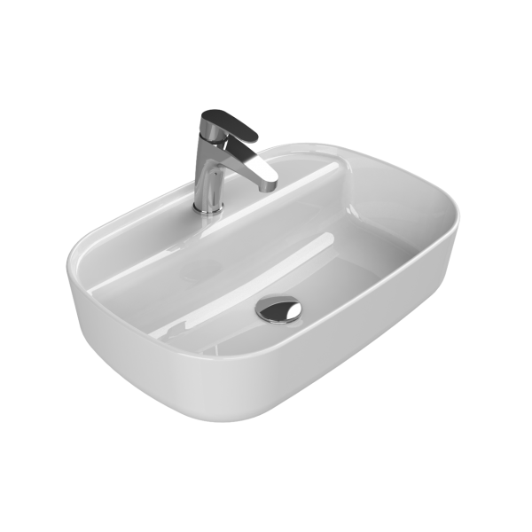 Turkuaz CeraStyle Aqua White umivaonik (lavabo) 59,7x40,2x16 nadgradni sa rupom za bateriju 77100U