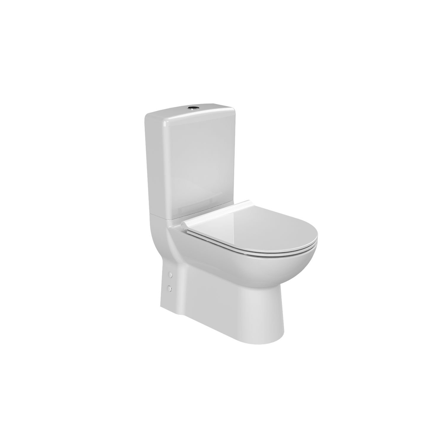 Turkuaz CeraStyle Bella White BTW monoblok sa univerzalnim odvodom (simplon/baltik) i sa dovodom vode odozdo sa ispiračem 36,5x62x81 8800