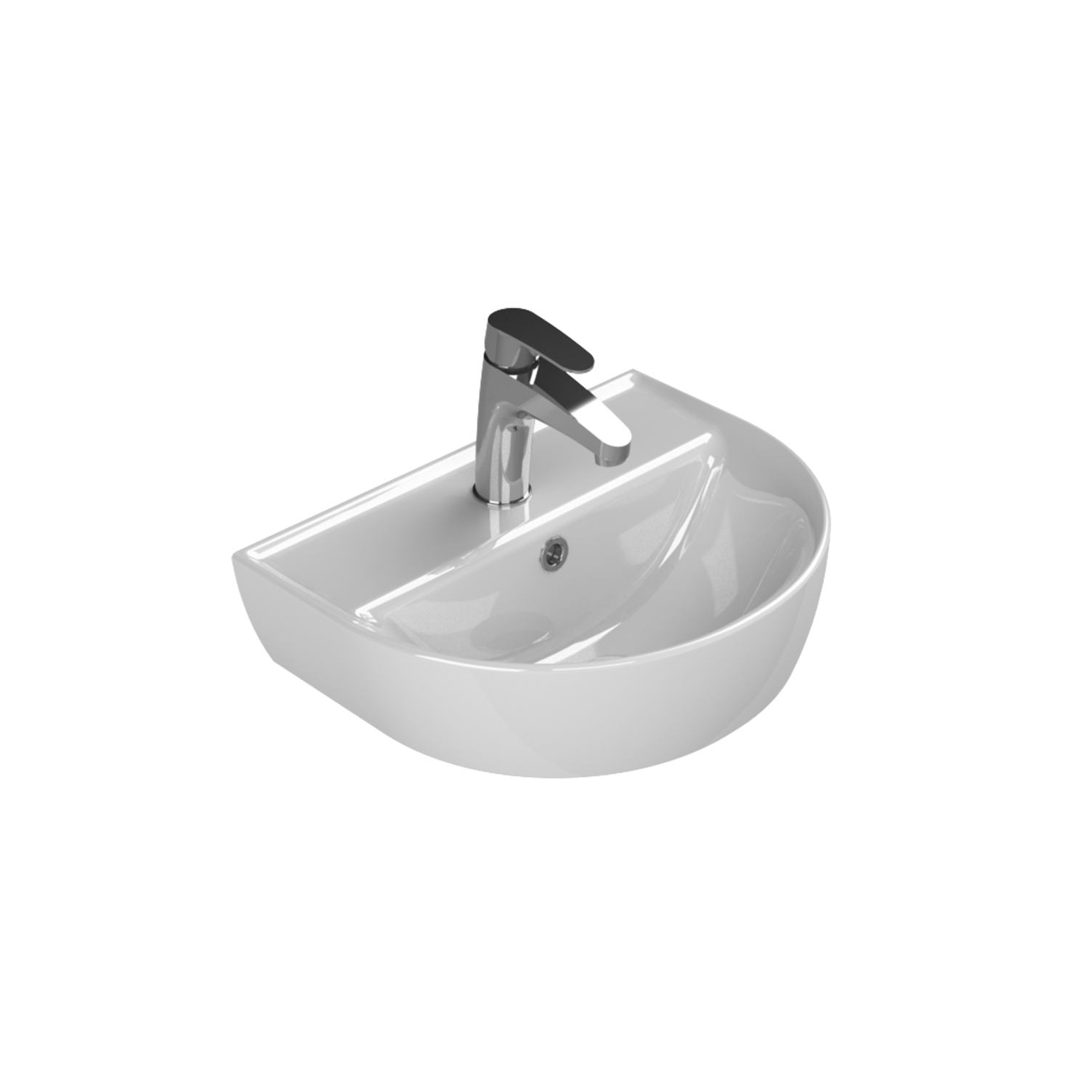 Turkuaz CeraStyle Bella White umivaonik (lavabo) 45x35x12 konzolni sa rupom za bateriju i prelivom 3100U