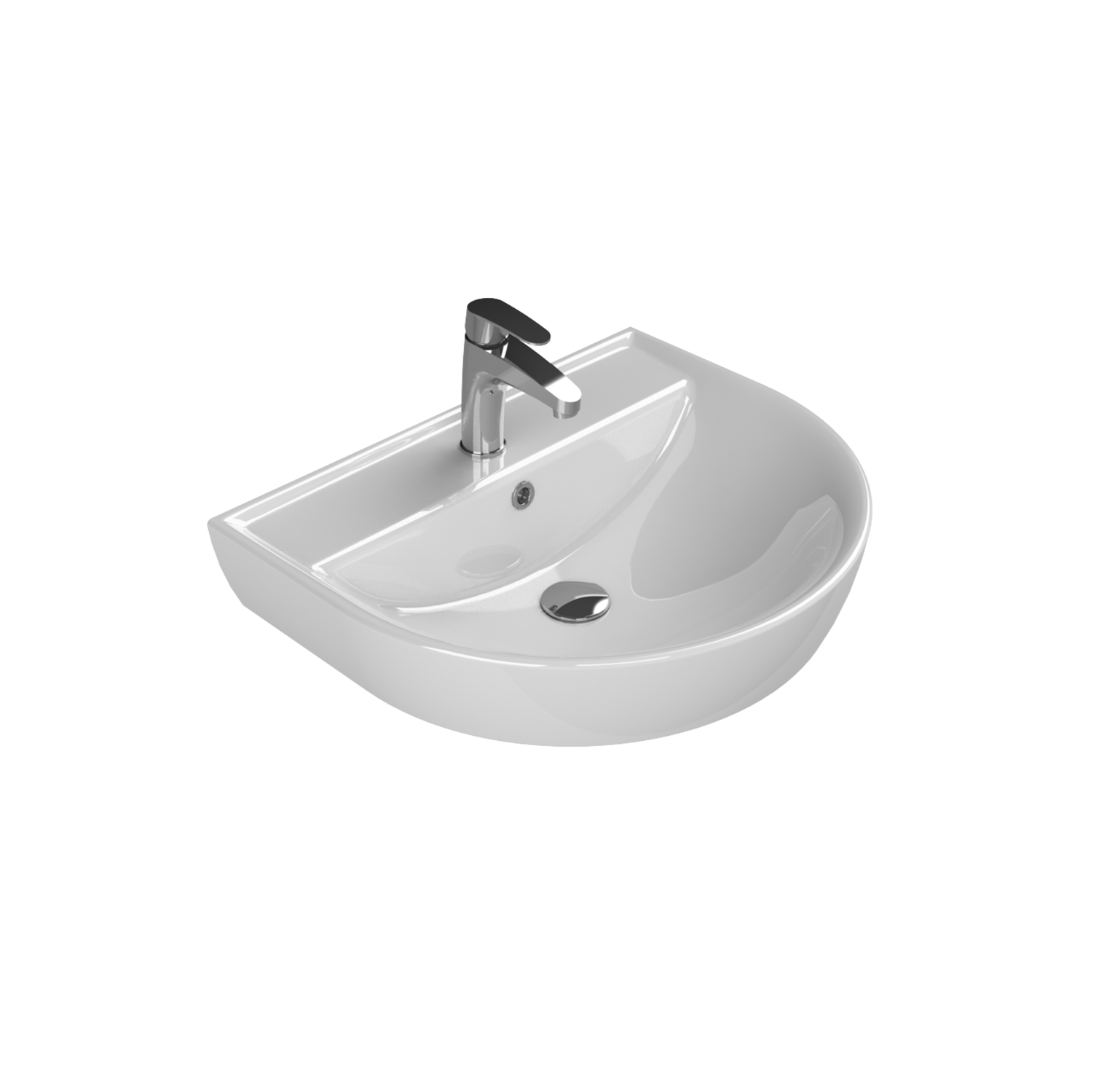 Turkuaz CeraStyle Bella White umivaonik (lavabo) 60x49,5x12 konzolni sa rupom za bateriju i prelivom 7800U