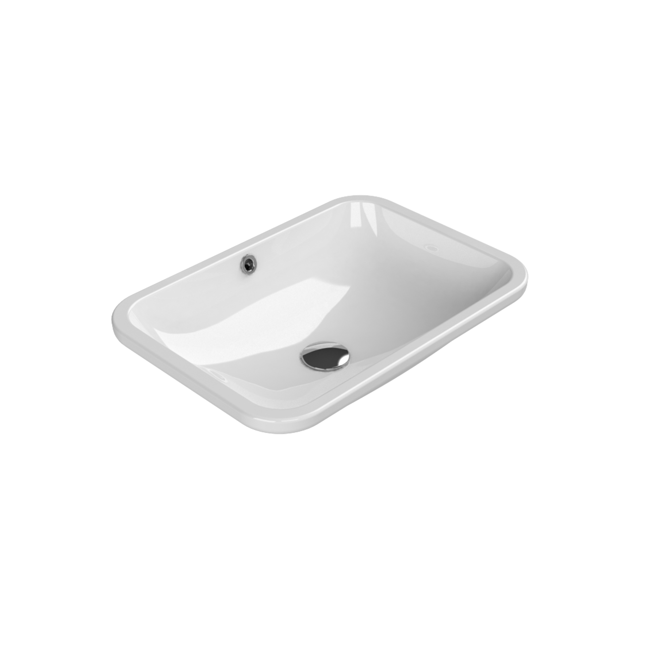 Turkuaz CeraStyle City White umivaonik (lavabo) 55,5x40,5x16 podgradni sa prelivom četvrtasti 70400