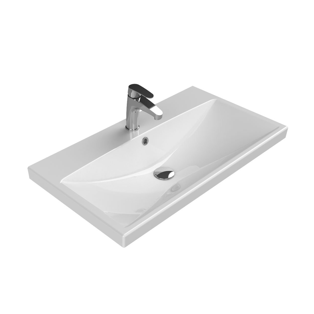 Turkuaz CeraStyle Elite White umivaonik (lavabo) 80x45x5 konzolni sa rupom za bateriju i prelivom 32200U