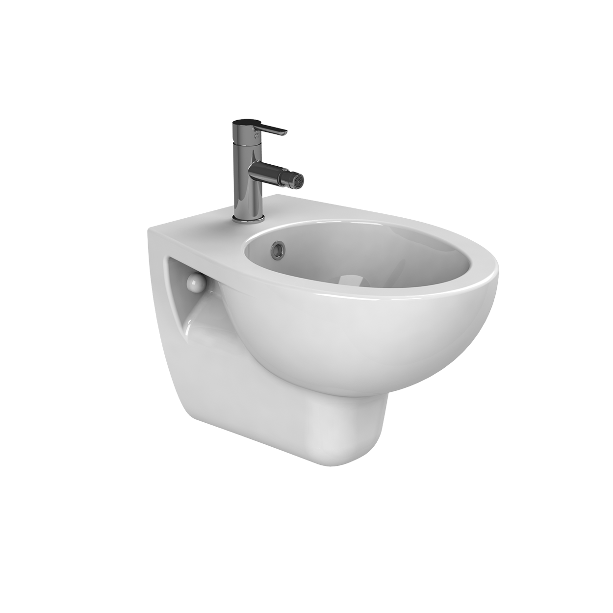 Turkuaz CeraStyle Lila White bide konzolni 36,9x52x34,1 sa vidljivim kačenjem 15200