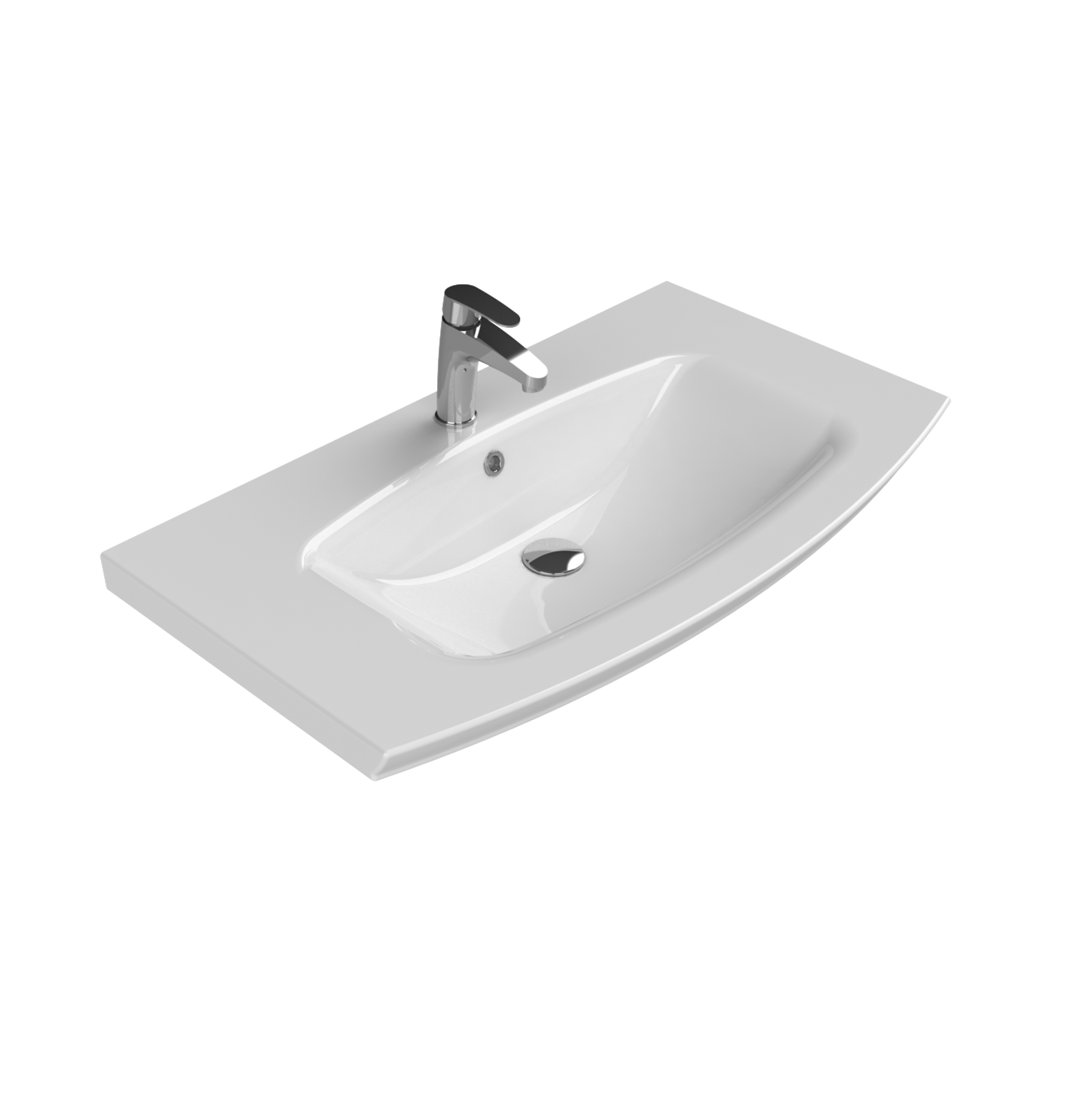 Turkuaz CeraStyle Plus White umivaonik (lavabo) 90x51x5 konzolni sa rupom za bateriju i prelivom 90100U