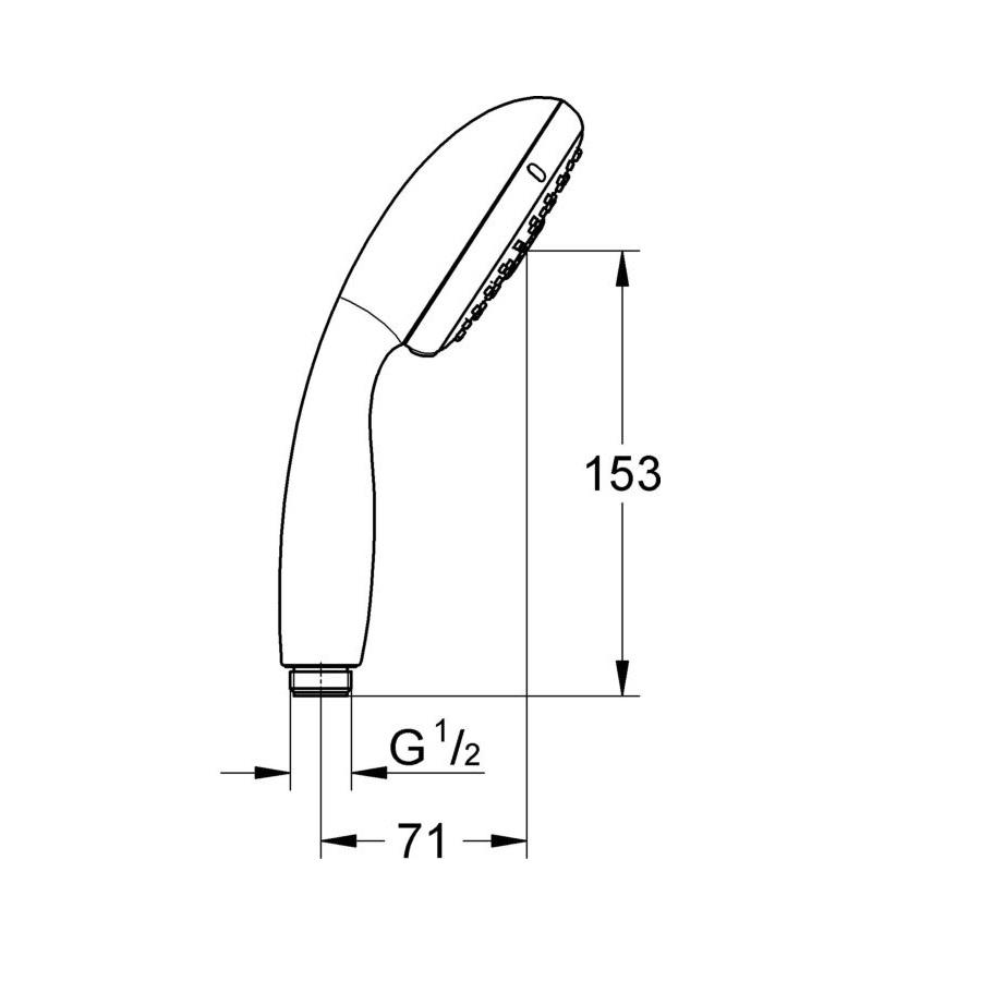 Grohe Tempesta 100 Chrome ručni tuš okrugli 3 mlaza 28419002