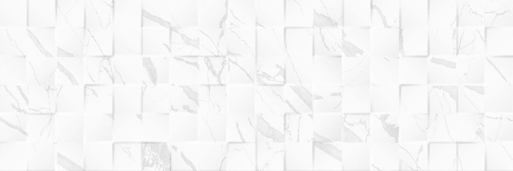 Keramika Kanjiža Luxor White Mosaic 3D 25x75 9,2mm pločica zidna 1.312 62.976