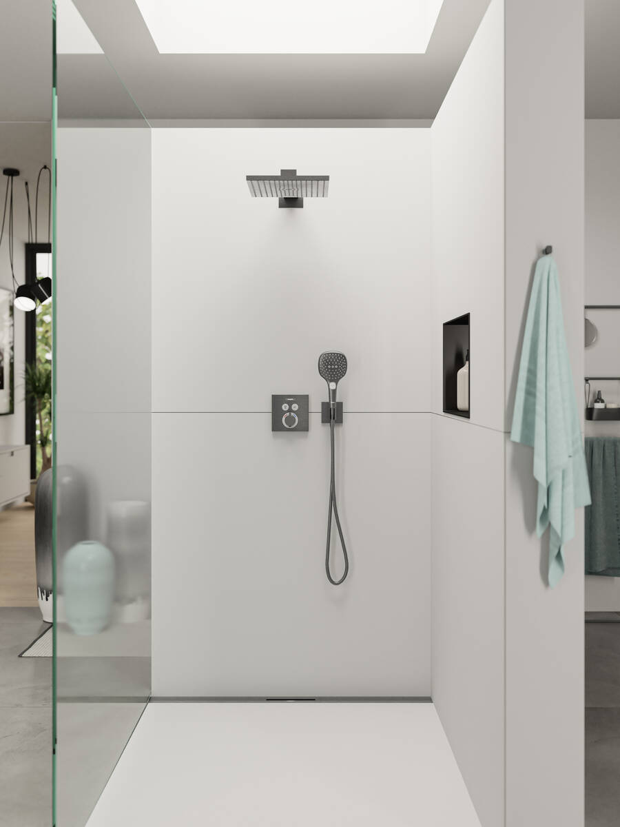 Hansgrohe Raindance Select E  120 Brushed Black Chrome ručni tuš sa 3 vrste mlaza 26520340