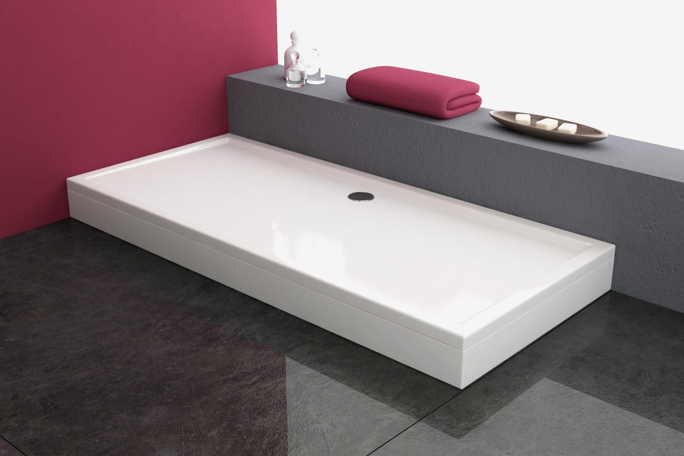 Kolpa San Flamenco White 70x160x4 tuš kada četvrtasta ugradna od sanitarnog akrila sa odlivom Ø90mm 999710