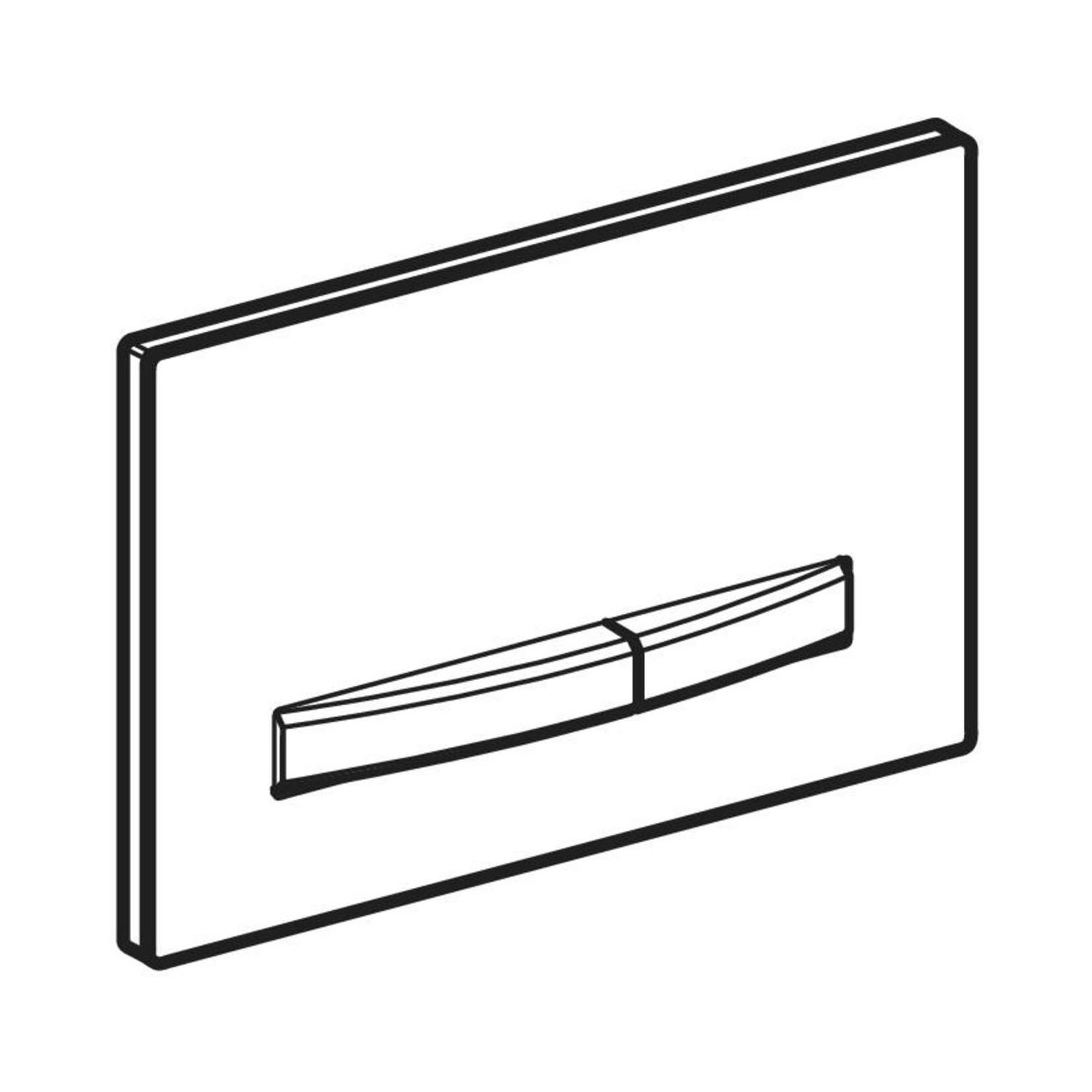 Geberit Sigma50 White / Chrome taster za ugradne vodokotliće dvokoličinski pravougaoni 115.788.SD.2