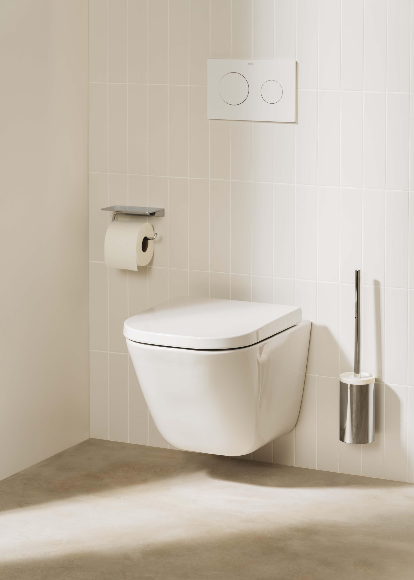 Roca The Gap Square Rimless White WC šolja 35x54x40 konzolna kvadratna A34647L000