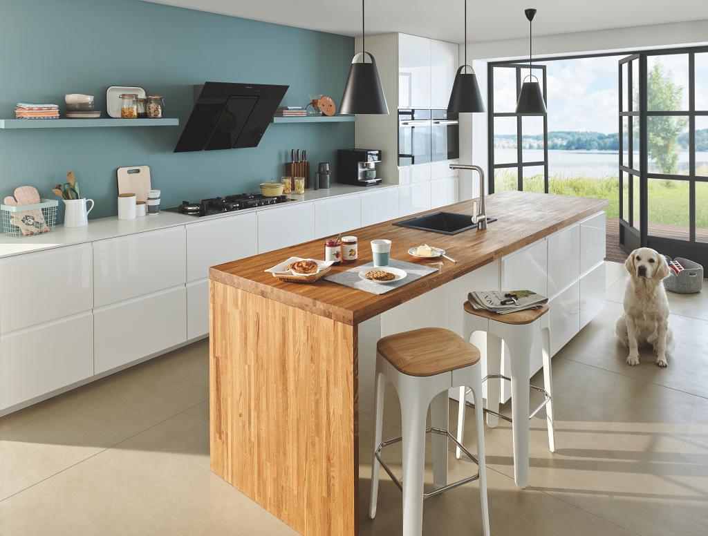 Grohe Zedra 350 Chrome baterija (slavina) za sudoperu sa izvlačećim tušem 32553002