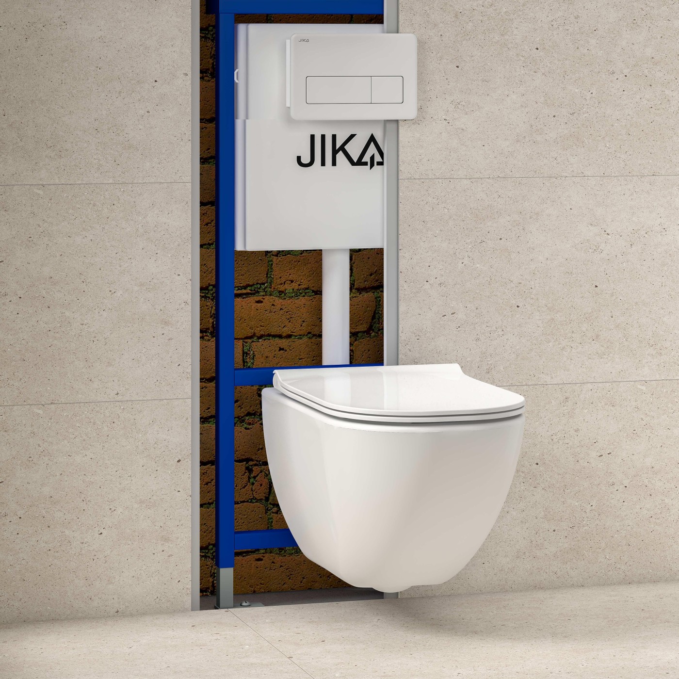 Jika PL3 White taster za ugradne vodokotliće dvokoličinski četvrtasti 8.9366.2.000.000.1