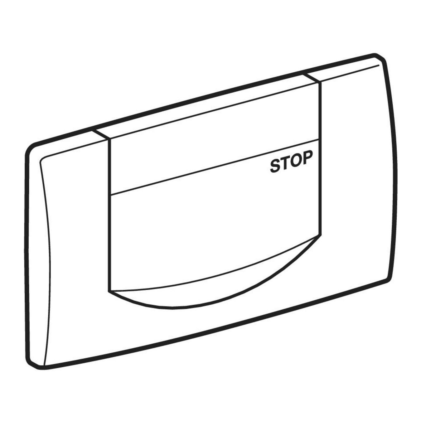 Geberit  Twinline 200F White taster za ugradne vodokotliće jednokoličinski četvrtasti 115.222.11.1