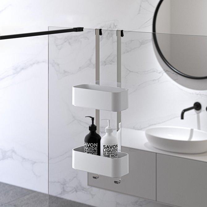 Geesa Frame White/Chrome polica za kabinu dupla 918902-02