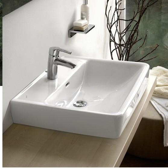 Laufen Pro White umivaonik (lavabo) 55x48x11,5 konzolni i nadgradni sa rupom za bateriju i prelivom 8.1795.1.000.104.1