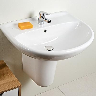 Jika Lyra Plus White umivaonik (lavabo) 50x41x18,5 sa rupom za bateriju i sa prelivom 8.1438.1.000.104.1